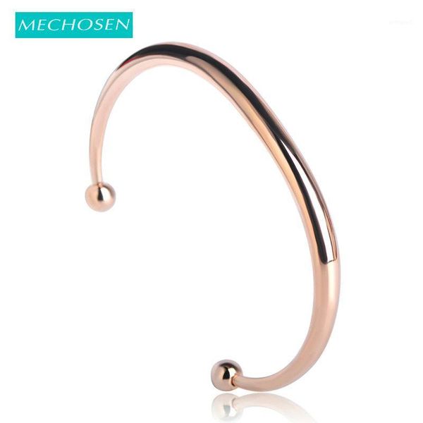 

bangle mechosen brass copper metal simple elegant design bangles for women girls yellow gold color open pulseiras bisuteria boho1, Black