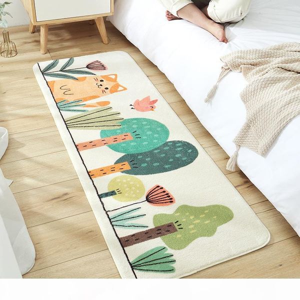 

cartoon berber fleece home sofa and table mat bedroom room bedside area rug household strip anti-slip yoga fitness mat