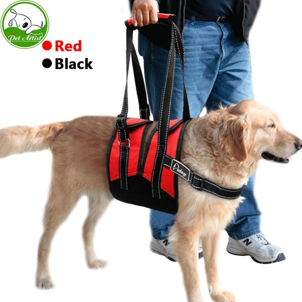

nylon reflective dog sling with adjustable mesh pad