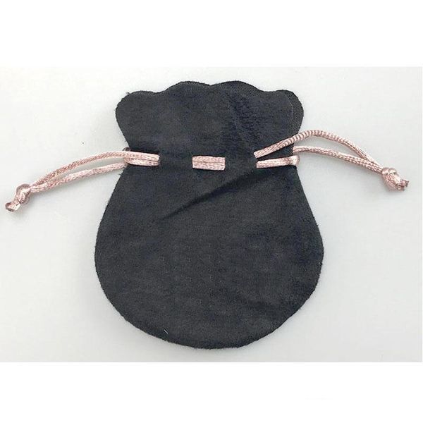 

pink ribbon black velvet bags fit european pandora style beads charms and bracelets necklaces jewelry fashion pendant pouches, Pink;blue