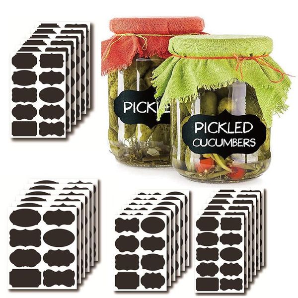 

wall stickers 40/50/105pcs blackboard black spice label for kitchen jar&bottle canisters removable chalkboard sticker