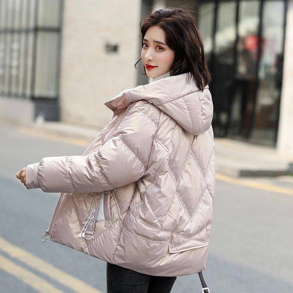 

2020 winter clothing new down jacket fashion short short female small korean version loose ladies all-match jacket trend, Black