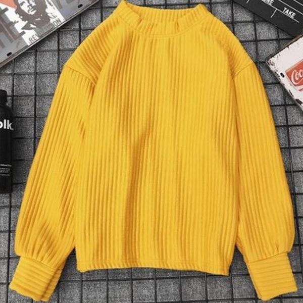 

korean style women ladies long sleeve sweatshirt hoodies t200525, Black