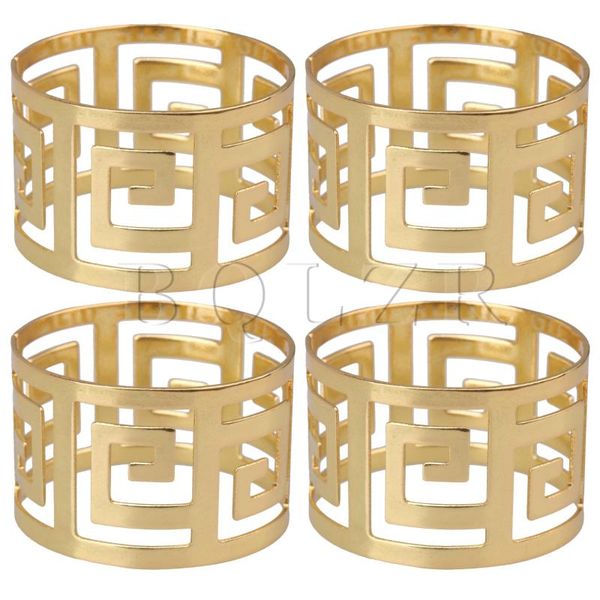 

napkin rings bqlzr 4pcs hollow out golden holders for christmas decorations ornament