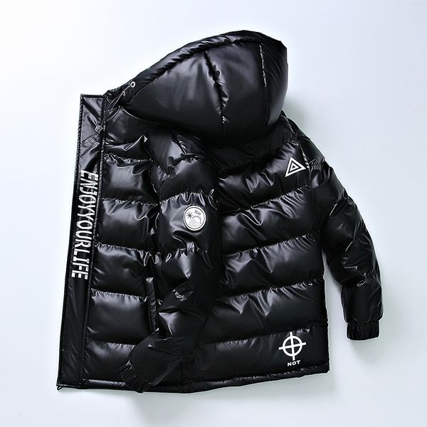 

2020 warm winter white duck down male thick jacket with hood sports casual men's jackets outerwear fia6, Black