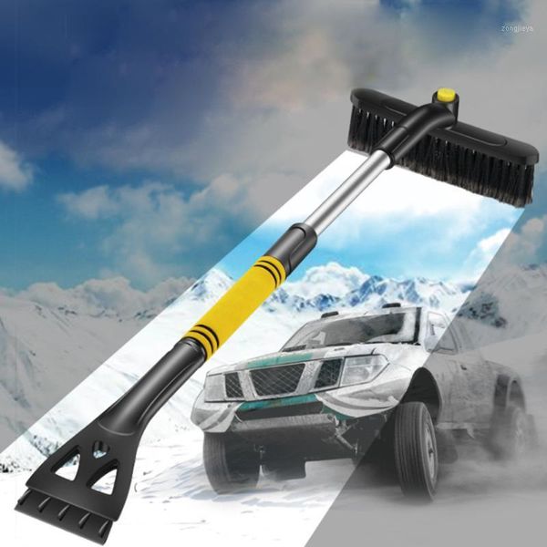 

travel & roadway product multifunction winter car snow shovel extendable telescoping aluminium alloy rod portable brush ice-scraper tools 1