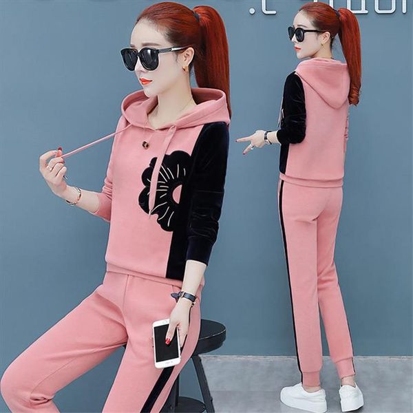 

sportswear костюм большие размеры одежда 2 часа набор женщин весна осень, Gray