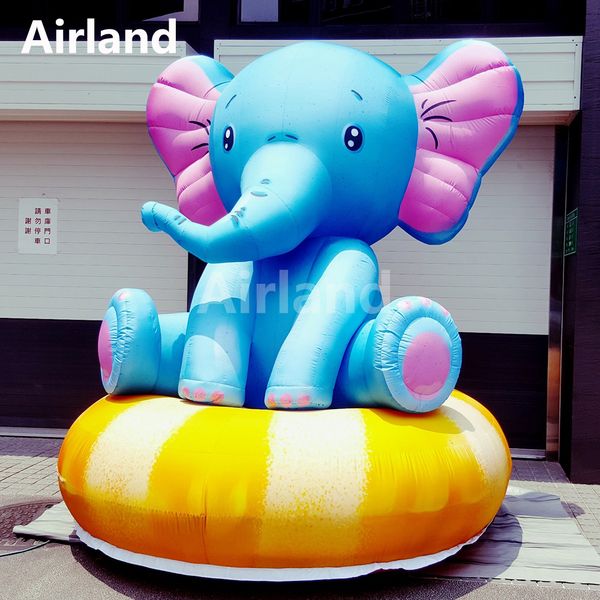 

3m 10ft / 5m 17ft высокий гигантский / большой надувной сидящий слон, наружный надувной pvc слон для рекламы