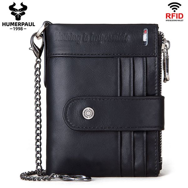 

humerpaul wallet men leather card holder slim leather black business purse money case for men black fashion card wallet, Red;black