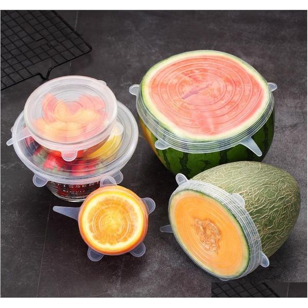 

kitchen accessories 6 pcs per set universal sile cover fresh keeping sile stretch lids caps fo qylsyu wphome