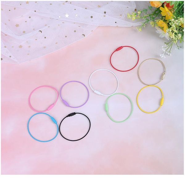 

brand new 1pc stainless steel wire rope keychain stainless steel wire keychain carabiner cable keychain outdoo qylbts