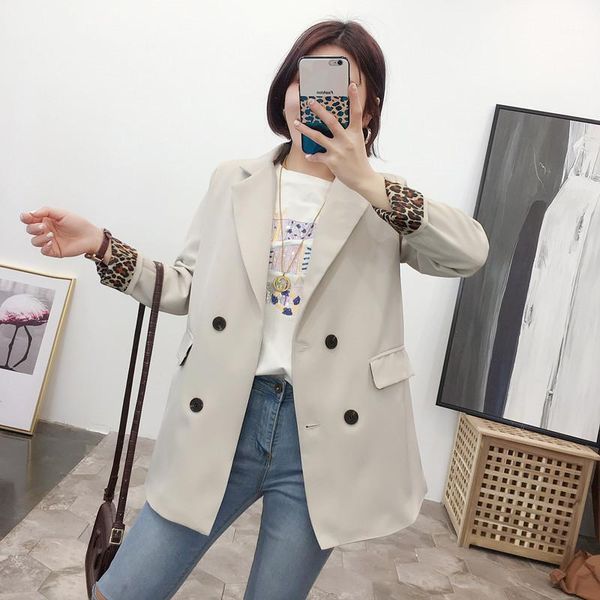 

fashion small suit jacket female 2020 new spring autumn korean loose casual blazers suit jackets for women g2831, White;black