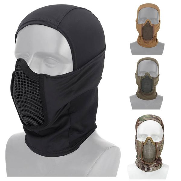 Airsoft máscara tática Airsoft Tactical Shooting Protection Gear Gear de aço de aço Malha de face No03-016