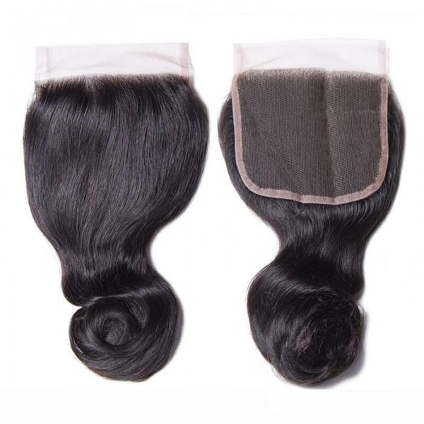 

hair icenu series 3 bundles loose wave virgin hair with 4-4-inch closure for black women, Black;brown