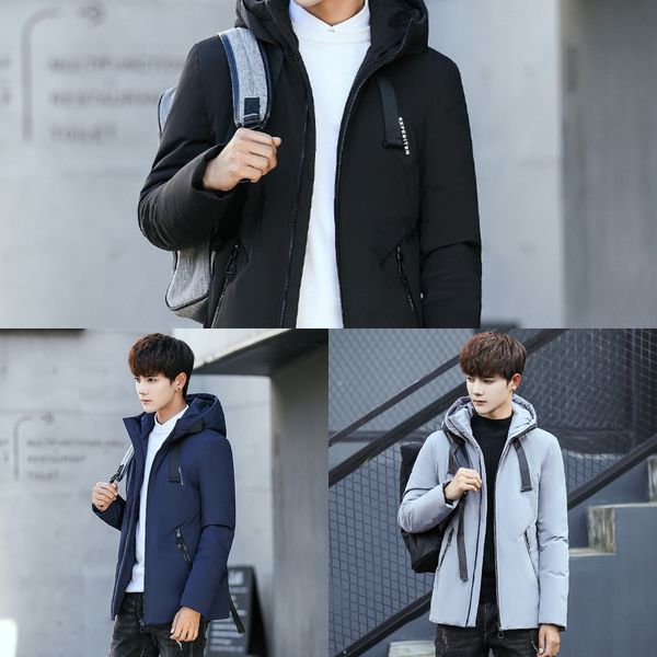 

c1f9 2020 winter down jacket for teenage waterproof ultraman coat winter shiny outerwear, Black