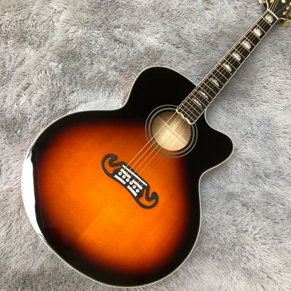 

43 inch j200 mold missing corner sunset color ballad fingerstyle guitar