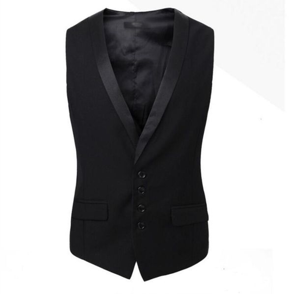 

custom men suits vests gilet new arrival men vest slim fit fashion male waistcoat black colors formal business male clothing1, Black;white