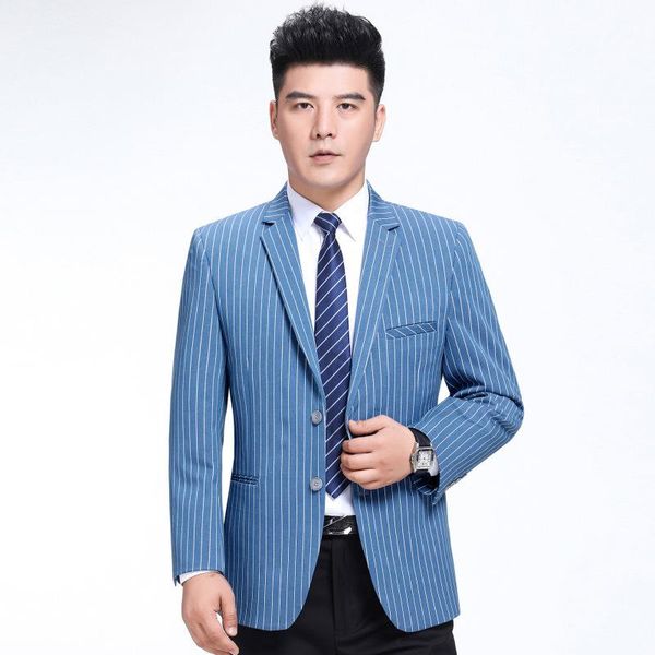 

the new men's suits winter fashion leisure middle-aged wool suit boutique stripe jacket, White;black