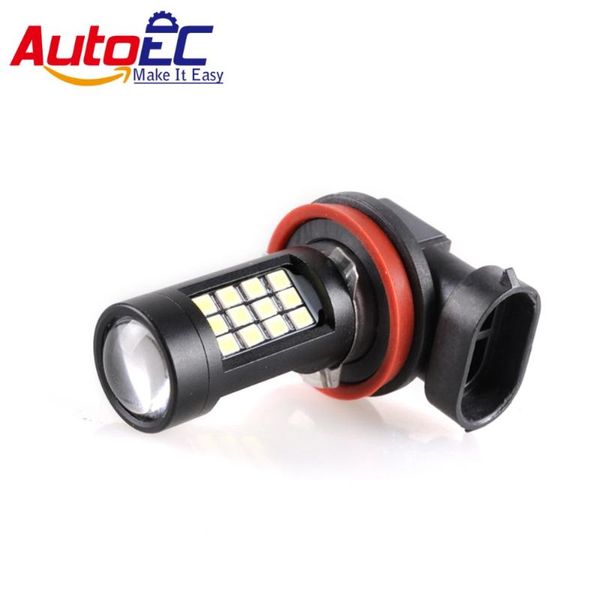 

autoec 2pcs/lot car vehicle h4 h7 9005 9006 h11 p13w h16 2835 42 smd white bulb