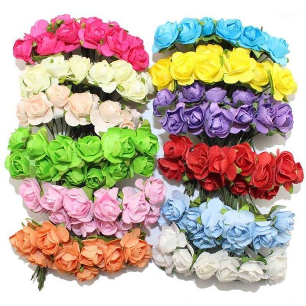 

144pcs artificial rose paper flowers peony bridal wedding bouquet home decor for girlfriend simulation flowers valentine's day1