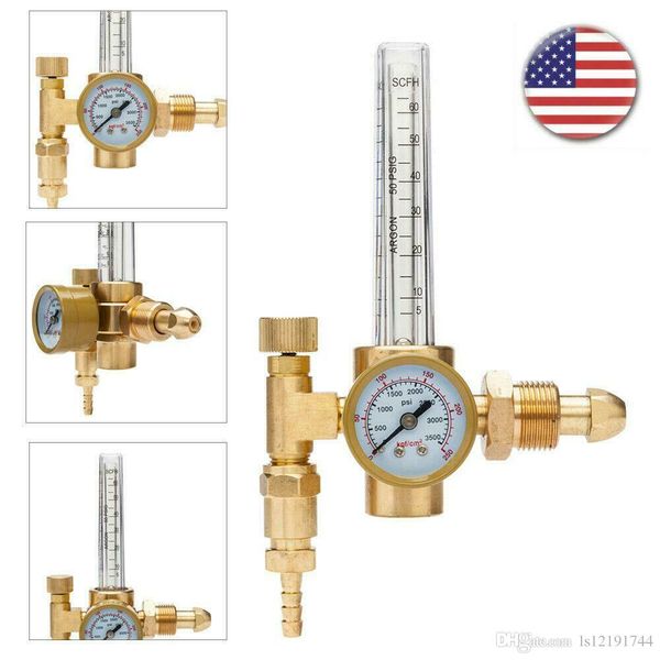 

cga-580 argon co2 flow meter regulator mig tig flowmeter welding gauge 3500psi