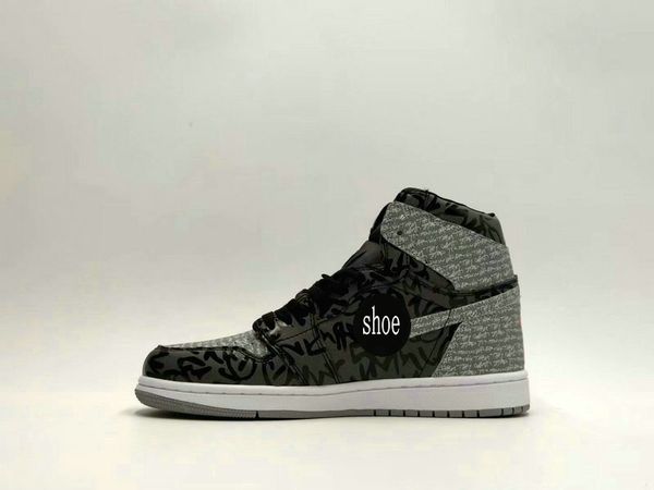 

2022 boots 1 retro high og rebellionaire leather men/women/kids basketball shoes 1s fashion youths sports sneaker, Black