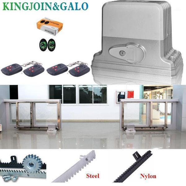 

fingerprint access control heavy duty 2800lbs 1400kg electric sliding gate motors/automatic opener engine4 remote 4m nylon racks 1 pair sens