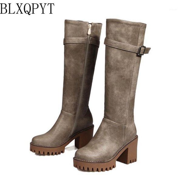 

boots blxqpyt plus sale women winter shoes knee high big size quality woman autumn x18-011, Black