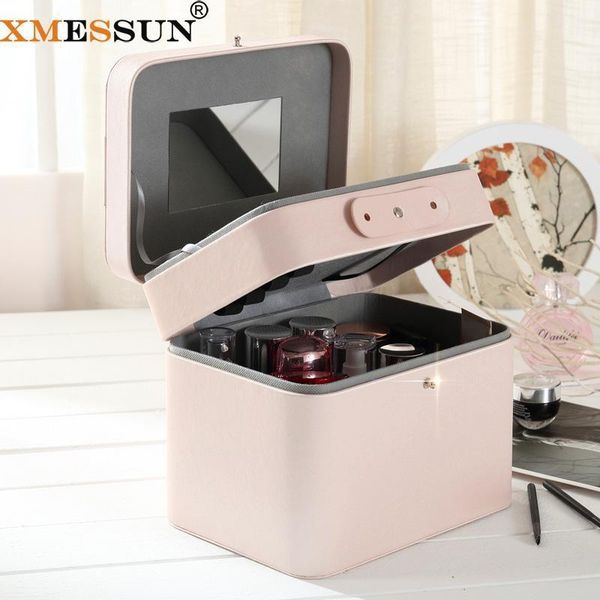 

xmessun vintage jewlery box fashion european-style multi-layer plaid bracelet ear stud princess cosmetic lipstick storage box1