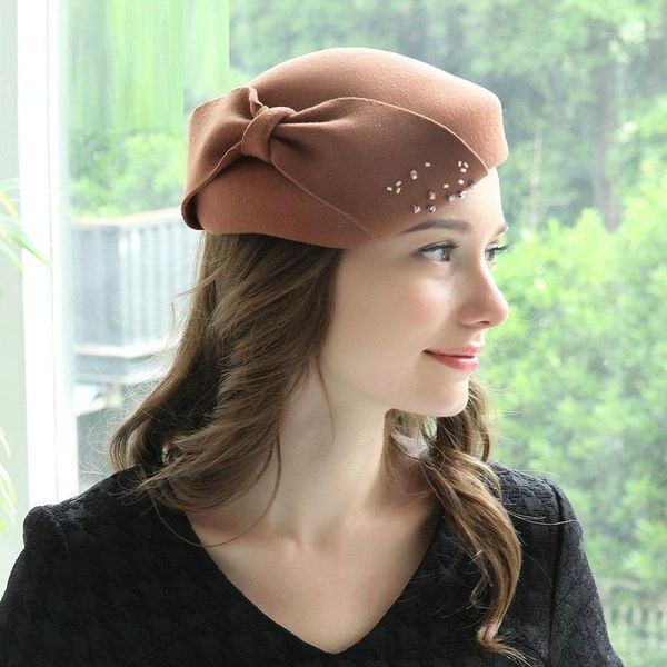 

h7785 women warm wool felt beret hat autumn winter female elegant korean fashion cap lady outdoor shopping caps1, Blue;gray
