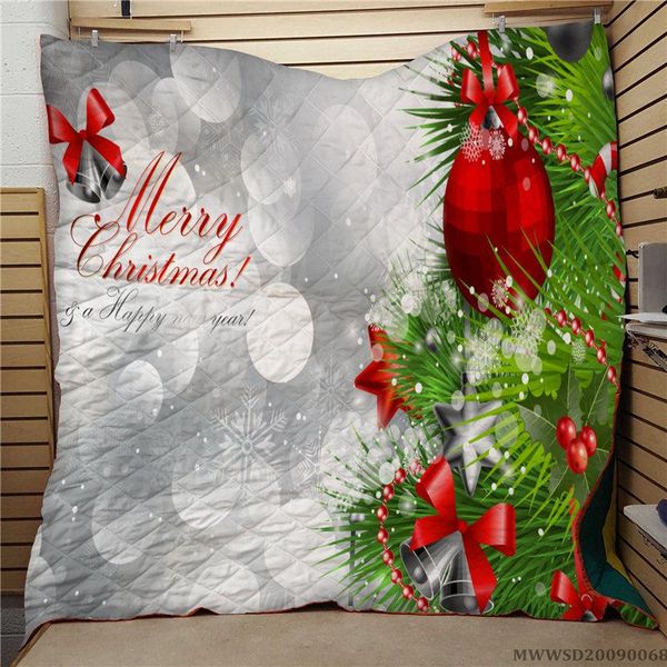 

comforters & sets merry christmas jingling bell print quilt super soft comfortable bedroom decoration bed gift for children