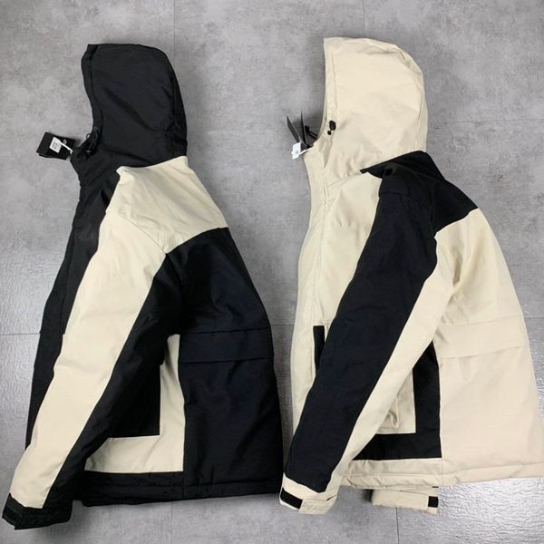 

мужские пуховые куртки 2020 зимние parkas мода активная верхняя одежда мужчин пальто карманные куртки буква шаблон мужские вершины плюс разм, Black