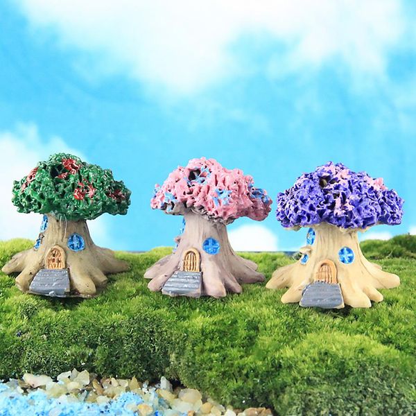 

flower pot treehouse decor garden mini landscape micro ornament pot resin decoration fish tank landscape tree house decoration h bbypgf