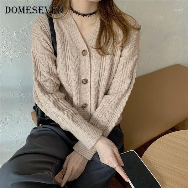 

women long sleeve single breaster female warm cardigan solid sweaters korean style thick knitted sweater cardigans sueter mujer1, White