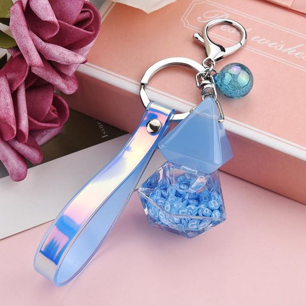 

keychains fruit perfume bottle keychain luxury key chain fashion ring holder keyrings women souvenirs car bag charm pendant eh098, Silver