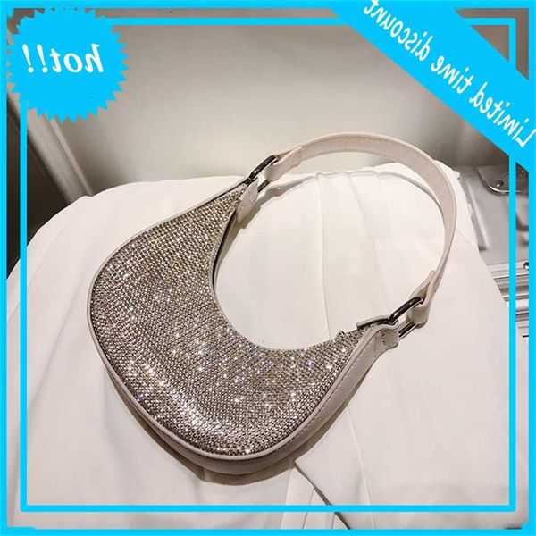 

shine diamond hobos handbags women shoulder crossbody 2020 luxury design chain ladies messenger bags totes female purses