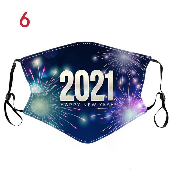 

factory happy new year 2021 printed cotton designer face mask winter warm and dustproof mouth masks washable cloth pt1fq
