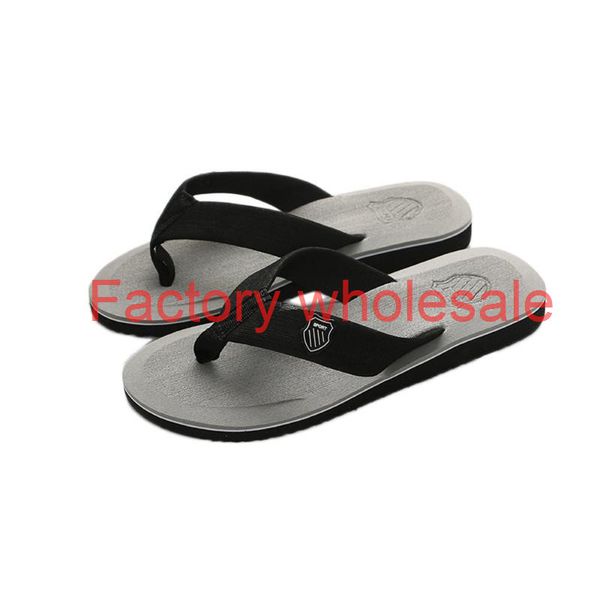 

sagace men summer flip flops slippers beach sandals anti-slip casual flat shoes slippers zapatos chanclas de hombre, Black