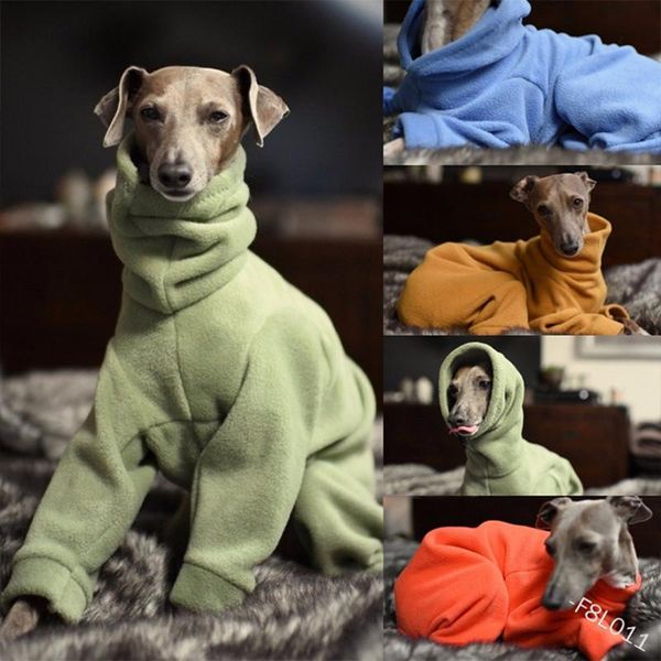 

dog apparel pajamas-2021 autumn and winter soft warm fleece sweater, high collar simple four-legged clothing,