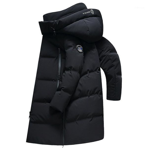 

brand men's 90% white duck down jacket man winter black knee-length long thickening youth trend down coat male overcoat1