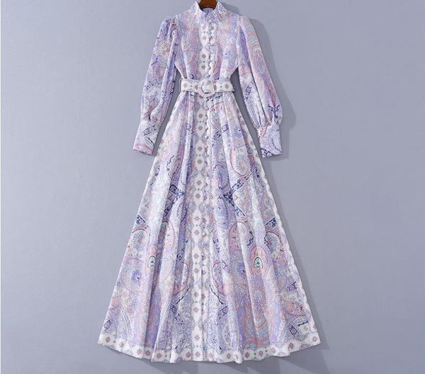 

1023 xl 2020 autumn a line long sleeve stand neck brand same style dress womens clothes sh, Black