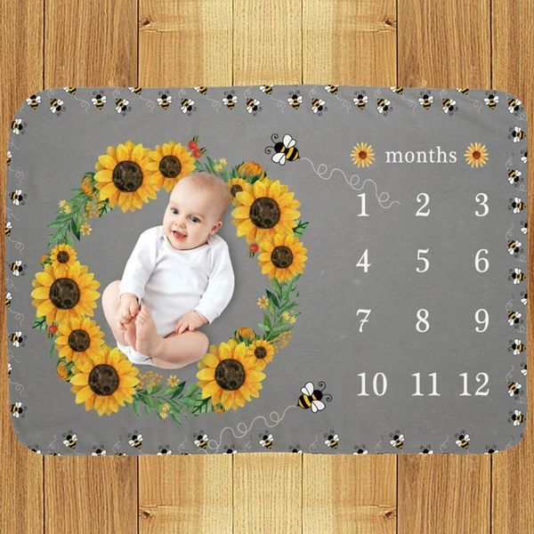 

newborns pgraphy blanket baby monthly milestone blanket p drops gifts lj201105
