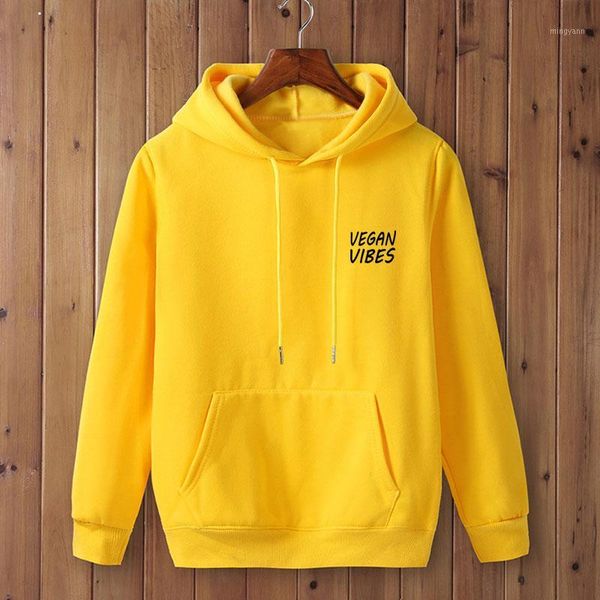 

harajuku vegan vibes print autumn and winter cute hoodies for female funny casual hoodies sleeve long sleeve clothing kawaii1, Black