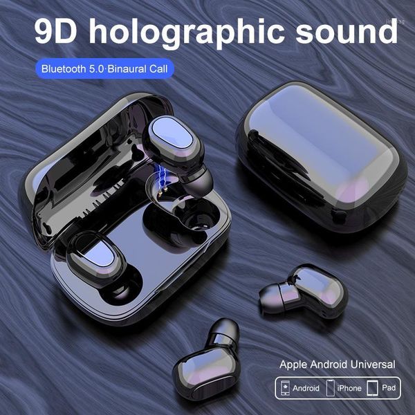 

fluxmob in-ear wireless bluetooth 5.0 earphone mini with mic charging box sport headset for smart phone earpiece1