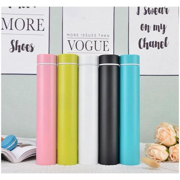 

280ml stainless steel slim vacuum thermos bottle cup mug 5 color insulated drinking water bottle kettle ucz7j