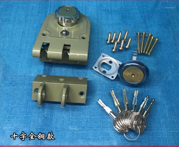 

outdoor sliding swing gate door mechanical steel gate lock1