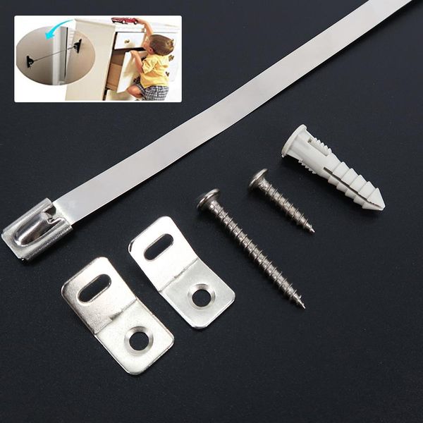 

10 комплектов мебельные ремешки детские проверки нержавеющей стали коррозионная защита мебельный якорь комплект для книжной полки и комода b