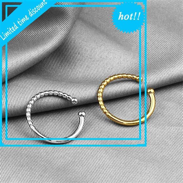 

2021 new fashion street p personalized slim ring live broadcast, Golden;silver