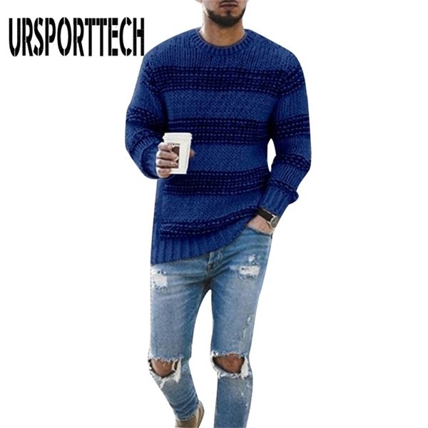 

brand men's autumn winter pullover wool slim fit knitted sweater striped mens clothing casual patchwork pull homme 201214, White;black