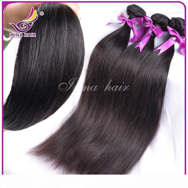 

индийские девственные волосы прямые 1 пачка 7а необработанные девственницы индийские волосы 100% необработанные remy человеческие волосы пле, Black